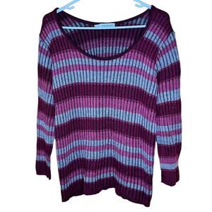 Maurices Stripe Plus Size Lightweight Sweater Size 1